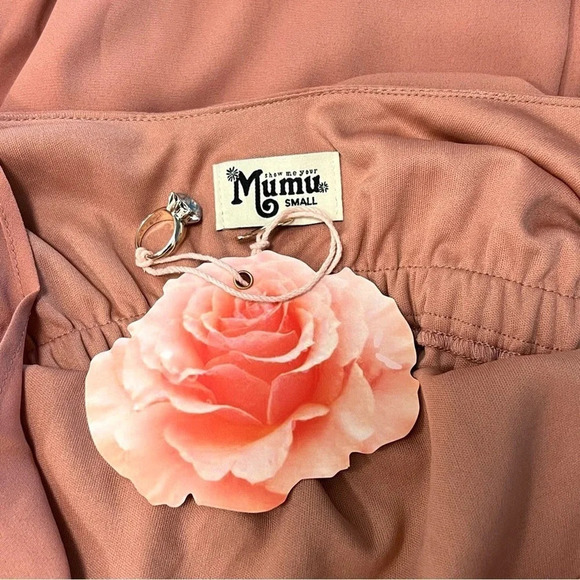 Show Me Your Mumu Caitlin Ruffle Maxi Dress I Rustic Mauve Special occasion S - Picture 9 of 12